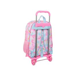 Mochila Escolar con Ruedas Barbie Painterly Rosa Azul cielo 33 x 42 x 14 cm