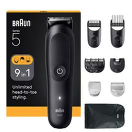 Braun AIO5540 Recortadora de pelo y barba, 120 min autonomía, 14 ajustes de longitud, Negro