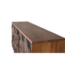 Giner y Colomer Aparador de Madera de Acacia y Metal 175x45x81 cm 4 Puertas 3 Cajones