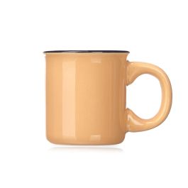 Vessia Set 6 Tazas Cafe Beige Porcelana 100 ml con Soporte 23x17x15cm (Set de 6)