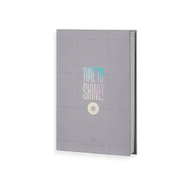 Antartik Agenda Time to Shine A5+ 2026 Día Página Gris Papel 80g FSC