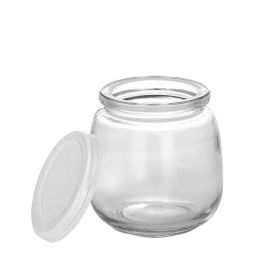 Inde Tarro de Vidrio para Postre con Tapa de Plástico Mediterraneo 300 ml (24 Unidades)
