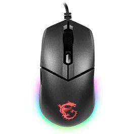 MSI Clutch GM11 Ratón Gaming RGB con 8 efectos de luz, Sensor óptico PMW-3325, 5 niveles DPI, Diseño ambidiestro