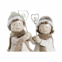 Figura Navidad Fantasia DKD Home Decor Marron Claro 6 x 19.5 x 9 cm (2 Unidades) Figura Navidad Fantasia DKD Home Decor Marron Claro 6 x 19.5 x 9 cm (2 Unidades)