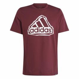 Camiseta de Manga Corta Hombre Adidas Fld Bos Marrón Granate