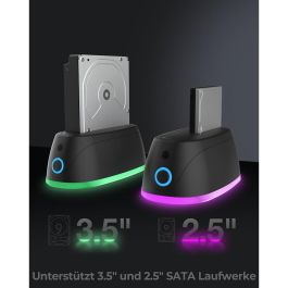 ICY BOX Docking Station para Discos Duros SATA 2.5" & 3.5" con USB 3.0