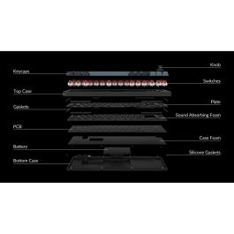 Keychron AAAQE93754 Teclado mecánico para juegos Q2 Pro ANSI con interruptor rojo y retroiluminación RGB
