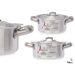 Kinvara Cacerola de Aluminio 1 L, 14 cm Diámetro, Apta para Gas y Horno, Plata (Set de 10) Precio: 39.49999988. SKU: S3601870
