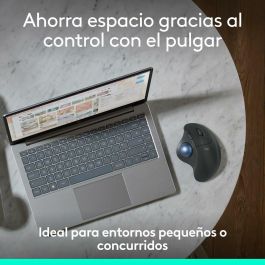 Logitech M575s Ratón Trackball Ergonómico Inalámbrico con Bluetooth/USB, 5 Botones, 2000 DPI, Negro