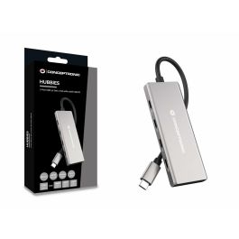 Conceptronic HUBBIES17G Hub USB Tipo C 7 Puertos USB 3.2 Gen 2 10Gbps Power Delivery 100W