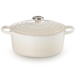 Le Creuset 21177267164430 Signature Roaster redondo de hierro fundido de 26 cm, color merengue Precio: 275.88999944. SKU: B17L4BNBPV
