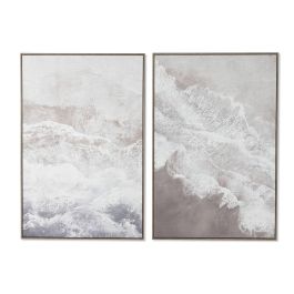 Cuadro Mediterraneo DKD Home Decor Beige Blanco 3 x 90 x 60 cm (2 Unidades) Precio: 93.58999947. SKU: B19TEN4YTX