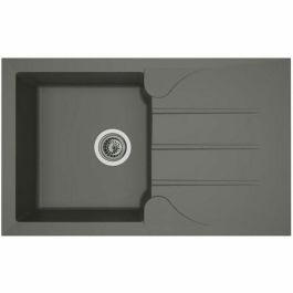 STRADOUR Fregadero de cocina empotrado 1 recipiente + 1 escurridor Aloa - Resina - 81 x 50 cm - Gris hormigón Precio: 155.59000017. SKU: B17X8PH32C