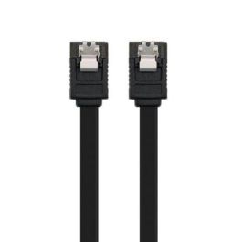Nanocable Cable SATA III 6 Gbp/s con Anclajes, Compatible con SATA I, II y III, Negro, 0.5 M