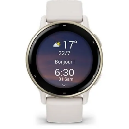 Garmin Vivoactive 5 Reloj Inteligente 3.05 cm (1.2") AMOLED 390x390 Táctil Wifi GPS Blanco Silicona