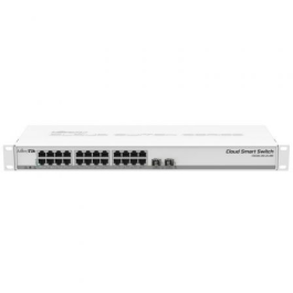 Switch Mikrotik CSS326-24G-2S+RM 26 Puertos/ RJ45 10/100/1000/ SFP/ PoE IN Precio: 160.49999988. SKU: B1CFXCC2S2