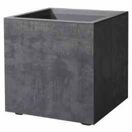 Deroma 9H814SZ Maceta Cubo Millennium R con reserva de agua Antracita 39 cm
