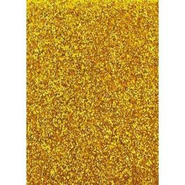 Papel Fama Glitter Dorado Goma Eva 50 x 70 cm (10 Unidades)