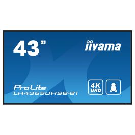 Iiyama LH4365UHSB-B1 Monitor Profesional 43" 4K UHD IPS 800 cd/m², Android 11, 24/7, WiFi, LAN, 2x HDMI, DP, USB, Altavoces 20W, Montaje VESA 400x400mm