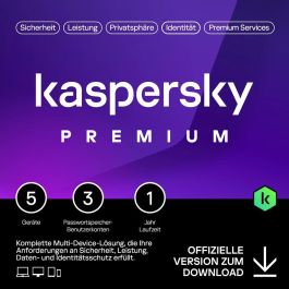 Kaspersky Premium 5 Dispositivos 1 Año - Descarga Digital ESD Precio: 51.94999964. SKU: B1JMNY998L