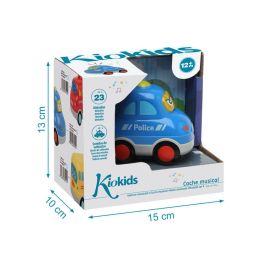 KioKids Coche de Policía de Juguete para Bebés con Luz y Sonido, Azul, +12 meses