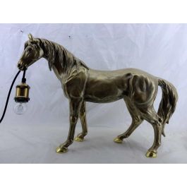 DKD Home Decor Lámpara de Sobremesa Moderna con Forma de Caballo Dorada de Resina E27 50W 16.5x47x59.5 cm Precio: 138.69000035. SKU: S3020999