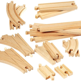 Brio World 33402 Intermediate Evolution Box - Caja de Rieles de Madera para Circuitos, 16 Piezas, a partir de 3 años