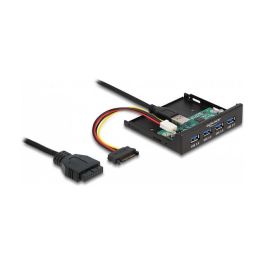 Delock 3.5" Interno USB 3.2 Gen 1 Hub 4 Puertos, 5 Gbit/s, VIA VL817, Panel E/S, Metal Negro Precio: 51.94999964. SKU: B1FFKEJ4M6