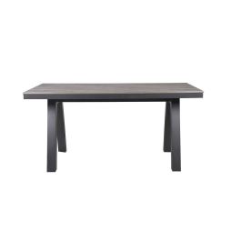 Mesa de Comedor Home ESPRIT Gris Aluminio Poliestireno 160 x 90 x 77 cm