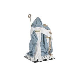 DKD Home Decor Decoración Nacimiento Navidad Moderno Poliéster Azul Blanco 24x40x27 cm