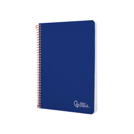 Liderpapel Cuaderno Espiral A4 Witty Tapa Dura 80 Hojas 90gr Rayado Horizontal con Margen Color Azul Oscuro