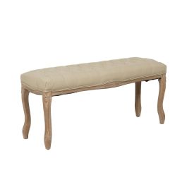 Banqueta Beige Madera de caucho 110 x 47 x 36 cm Precio: 178.58999961. SKU: B1EMCBR5H3