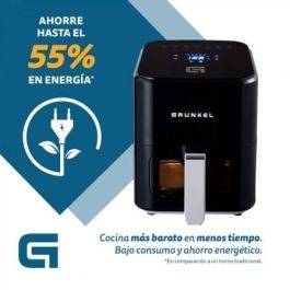 Grunkel Freidora de Aire Sin Aceite Digital 4L, 1200W, 7 Programas, Negro