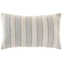 DKD Home Decor Cojín Tradicional de Algodón, Viscosa y Poliéster Azul Claro Beige 30 x 50 cm (2 Unidades)
