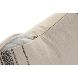 DKD Home Decor Cojin Urban Blanco Negro 45 x 45 cm (2 Unidades) Polyester con Borlas