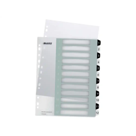 Leitz WOW Separador Numérico Plástico Imprimible 1-12 Juego de 12 DIN A4 Multitaladro Blanco/Negro Precio: 121.7865. SKU: B1FSTL64W7