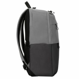 Targus Sagano Mochila para Portátil 15.6" Negro, Gris con Múltiples Bolsillos, Material Reciclado y Protección contra Lluvia