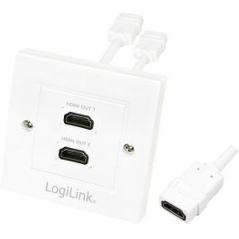 LogiLink AH0015 - Adaptador HDMI de Pared, 2 Puertos, Tipo A Estándar Hembra a Hembra, Contactos Dorados, Blanco Precio: 31.50000018. SKU: B1ELRAW8K4