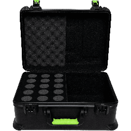 SBG Estuche de Transporte para 15 Micrófonos de Polietileno con Cierre TSA