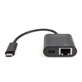 Digitus Adaptador USB Type-C a Gigabit Ethernet con Power Delivery, Negro