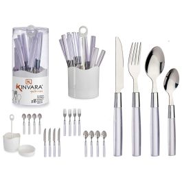 Set 16 Cubiertos Acero Inoxidable Mango Blanco Kinvara - 11x25x11 cm (8 Unidades) Precio: 108.59000042. SKU: B1G5WRMNV4