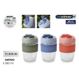 Travel Mug de Vidrio y Silicona 380 ml - Bewinner por Inde (24 Unidades) Precio: 38.50000022. SKU: B1GR3BBS6K