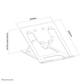 Neomounts NSLS085BLACK Soporte Plegable para Portátil de 10-17", Ajustable en Inclinación, Compacto, Negro