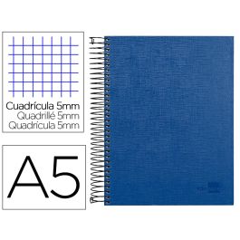 Cuaderno Espiral Liderpapel A5 Micro Papercoat Tapa Forrada 140H 75 gr Cuadro5 mm 5 Bandas 6 Taladros Azul Precio: 6.7639004235. SKU: B13GZR8JEP