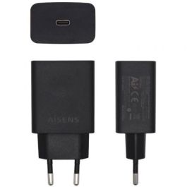 Aisens Cargador USB-C PD3.0 20W, 1 Puerto, Compatible con móviles, tablets y más, Negro Aisens Cargador USB-C PD3.0 20W, 1 Puerto, Compatible con móviles, tablets y más, Negro