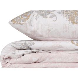 ASI8683342462983 - Juego de cama: 1 funda nórdica 220x240 cm + 2 fundas de almohada 60x60 cm - 100% algodón reforzado - Marrón
