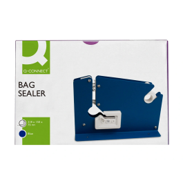 Q-connect Maquina Cierra Bolsa Metálica Pintada Color Azul 218 x 150 x 75 mm