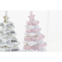 DKD Home Decor Decoración Colgante de Navidad Fantasía Árbol Resina Blanco Rosa 4x8x4 cm (12 Unidades Surtidas) DKD Home Decor Decoración Colgante de Navidad Fantasía Árbol Resina Blanco Rosa 4x8x4 cm (12 Unidades Surtidas)