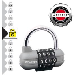Candado MASTER LOCK con combinación programable de 64 mm - Para casillero deportivo, casillero escolar Candado MASTER LOCK con combinación programable de 64 mm - Para casillero deportivo, casillero escolar