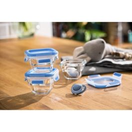 Tefal Masterseal Glass Baby, Juego de 3 recipientes para almacenar alimentos 0,18 L, Compatible con horno y congelador N1050710